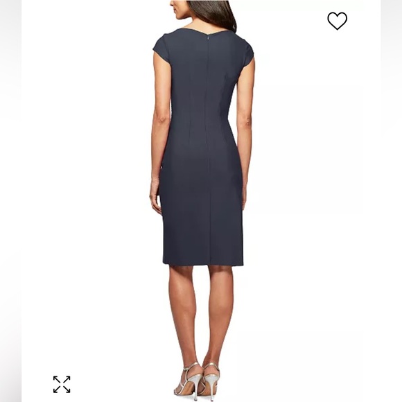 Alex Evenings Petite Beaded Ruched Sheath Dress - Picture 7 of 9